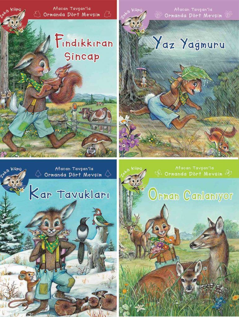 Afacan Tavşan'la Ormanda Dört Mevsim (4 Kitap Set)