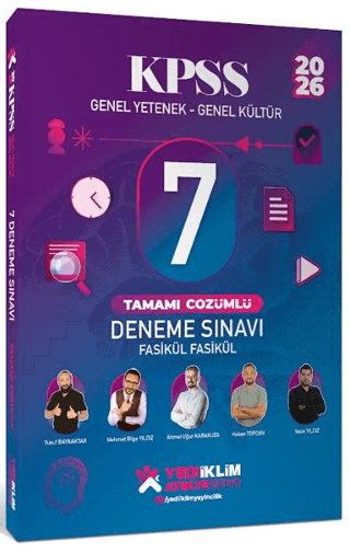 2026 KPSS Genel Yetenek - Genel Kültür Fasikül Fasikül 7 Deneme Sınavı Tamamı Çözümlü