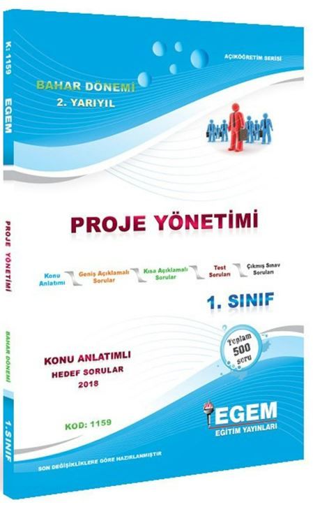 1. Sınıf 2. Yarıyıl Konu Anlatımlı Hedef Sorular Proje Yönetimi - Kod 1159