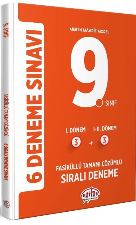 9. Sınıf (3+3) Fasiküllü Tamamı Çözümlü 6 Deneme Sınavı
