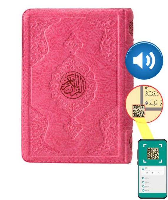 Çanta Boy Kur'an-ı Kerim (Pembe, Kılıflı, Mühürlü)