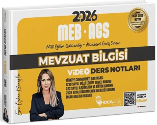 2026 MEB-AGS Mevzuat Bilgisi Video Ders Notları