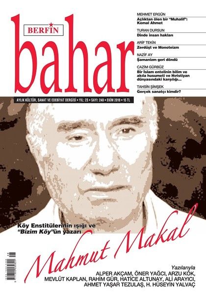 Berfin Bahar Aylık Kültür Sanat ve Edebiyat Dergisi Sayı: 248 Ekim 2018