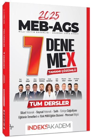 İndeks Akademi 2025 MEB-AGS Tüm Dersler 7 DenemeX Çözümlü İndeks Akademi Yayıncılık