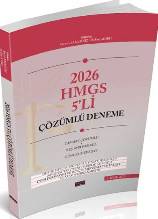2026 HUKAL HMGS 5li Çözümlü Deneme Sınavı