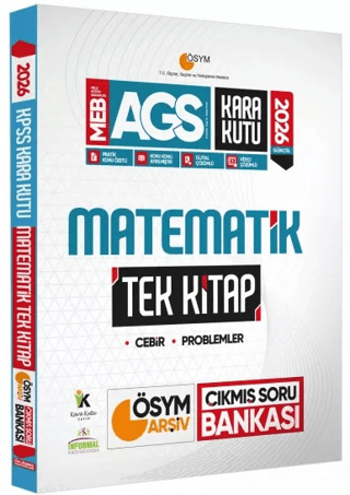 2026 MEB AGS Kara Kutu Matematik TEK KİTAP ÖSYM Arşiv Çıkmış Soru Bankası Konu Özetli Dijital Çözümlü