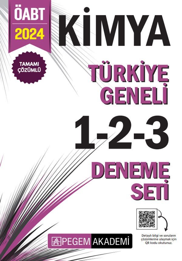 2024 KPSS ÖABT Kimya Tamamı Çözümlü Türkiye Geneli 1-2-3 (3'lü Deneme Seti)