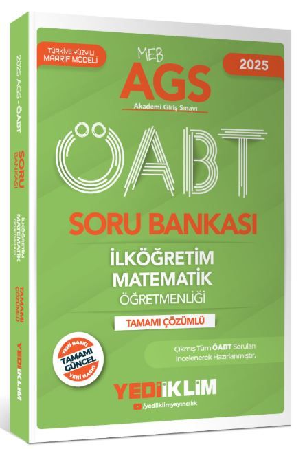 2025 MEB AGS ÖABT İlköğretim Matematik Öğretmenliği Tamamı Çözümlü Soru Bankası
