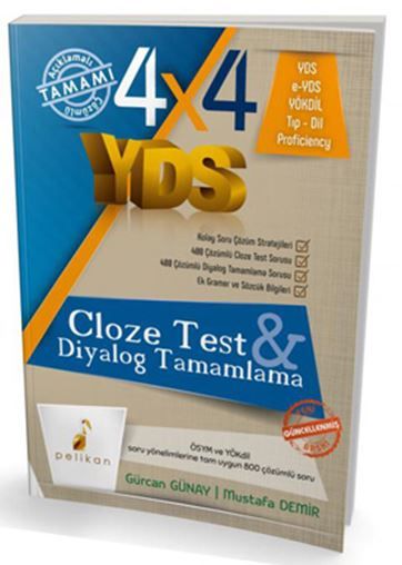 4x4 YDS Seti 3. Kitap Cloze Test, Diyalog Tamamlama