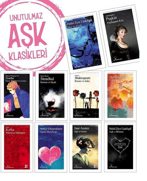 Unutulmaz Aşk Klasikleri Seti (10 Kitap Takım)