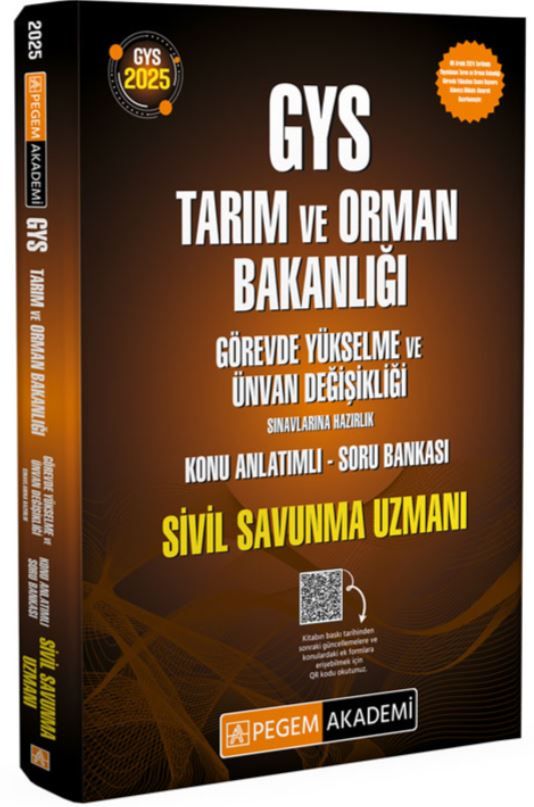 2025 GYS Tarım ve Orman Bakanlığı Görevde Yükselme Sınavlarına Hazırlık Konu Anlatımlı Soru Bankası - Sivil Savunma Uzmanı