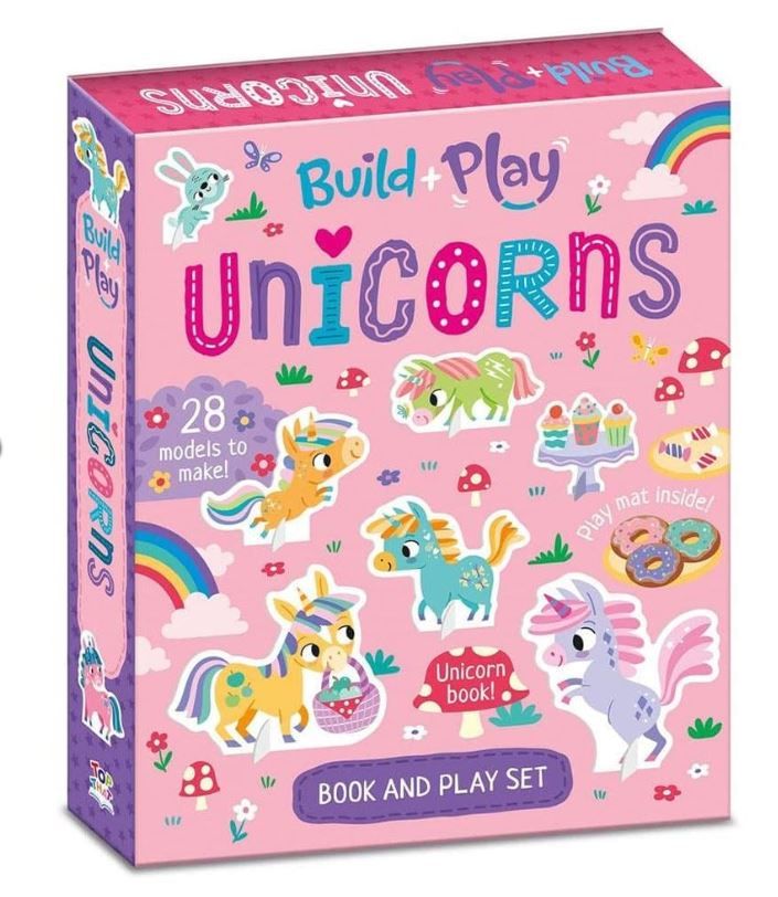 Build and Play - Unicorns Book and Play Set