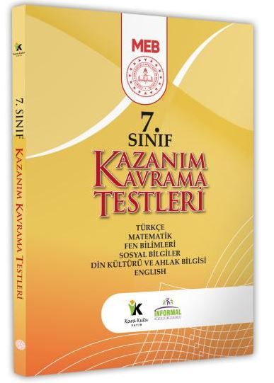 2025 7. Sınıf MEB Tüm Dersler Kazanım Kavrama Testleri KKT Yaprak Test Kitabı
