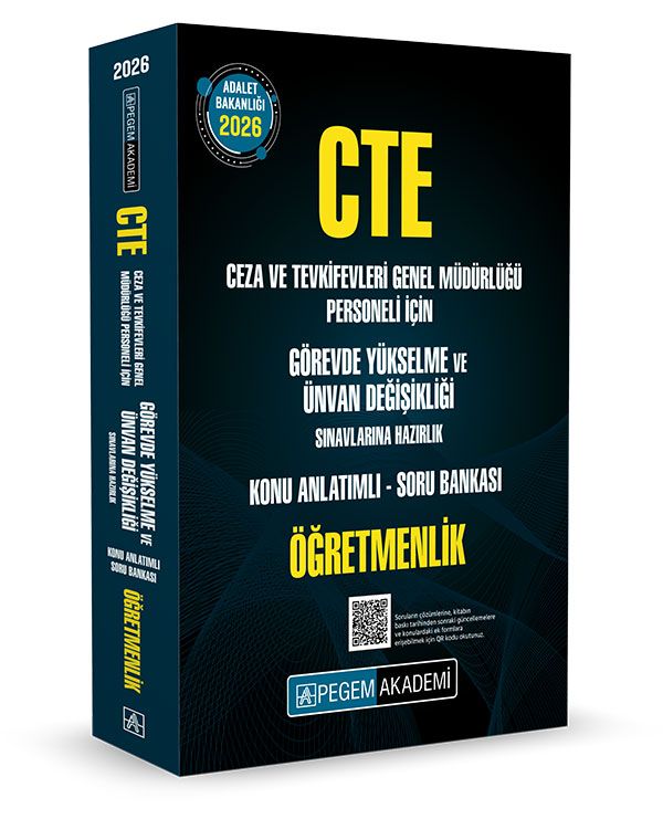 2025 GYS CTE Adalet Bakanlığı Ceza ve Tevkifevleri Genel Müdürlüğü Personeli İçin Görevde Yükselme ve Ünvan Değişikliği Sınavlarına Hazırlık Konu Anlatımlı Soru Bankası Öğretmenlik