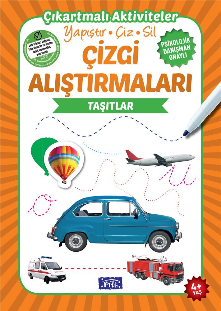 Çizgi Alıştırmaları - Taşıtlar (4 Yaş)