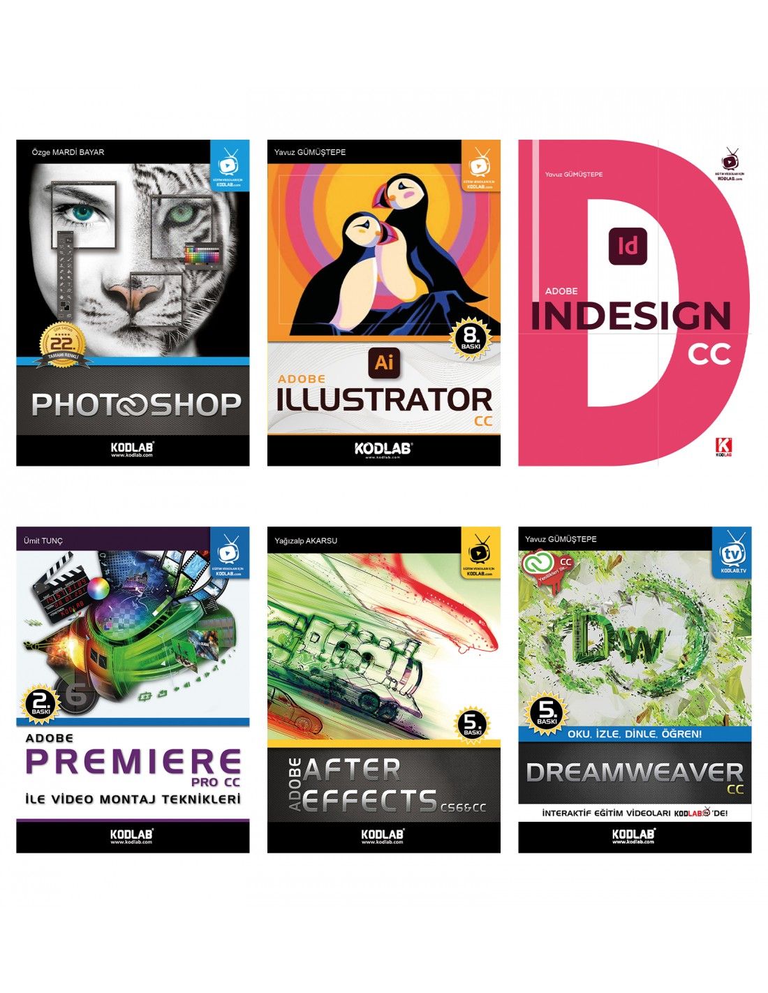 Adobe Grafik Tasarım Uzmanlığı Seti (6 Kitap Takım)