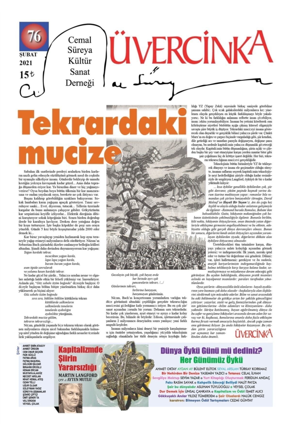 Üvercinka Dergisi Sayı: 76 Şubat 2021