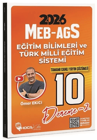 2026 MEB-AGS Eğitim Bilimleri ve Türk Milli Eğitim Sistemi 10 Deneme Çözümlü