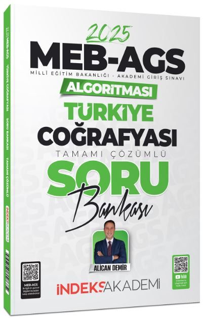 İndeks Akademi 2025 MEB-AGS Algoritması Türkiye Coğrafyası Soru Bankası Çözümlü