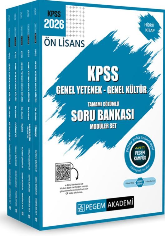 2026 KPSS Ön Lisans Genel Yetenek Genel Kültür Tamamı Çözümlü Soru Bankası Modüler Set