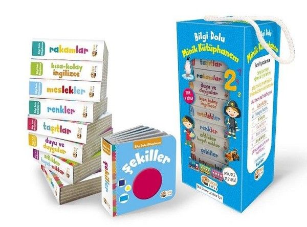İngilizce Destekli Bilgi Dolu Minik Kütüphanem (9 Kitap - Mavi Kutu)
