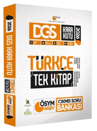 2026 DGS Kara Kutu Türkçe TEK KİTAP ÖSYM Arşiv Çıkmış Soru Bankası Konu Özetli Dijital Çözümlü