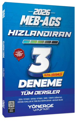 2026 MEB-AGS Tüm Dersler Hızlandıran 3 Deneme Çözümlü