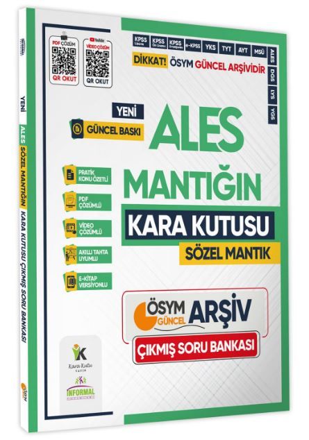2025 ALES SÖZEL MANTIĞIN Kutusu ÖSYM Çıkmış Soru Havuzu Bankası Konu Özetli Video/PDF Çözümlü