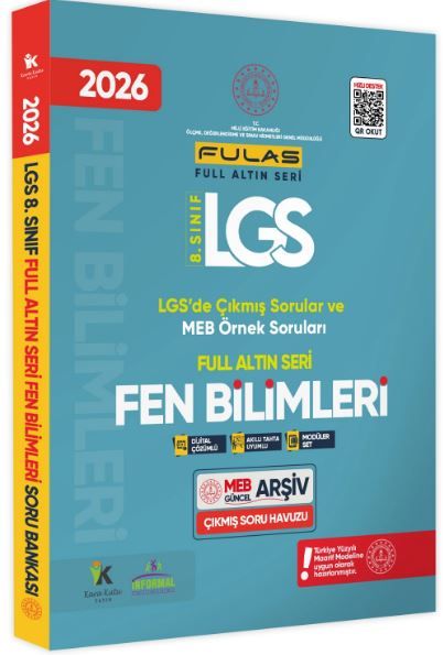 2026 8.Sınıf Full LGS Altın Seri FEN BİLİMLERİ MEB Çıkmış Soru Bankası Modüler Seti PDF/Video Çözüm