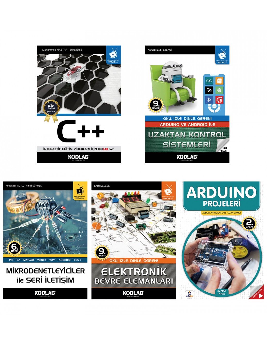 Arduino Eğitim Seti 3 (5 Kitap Takım)