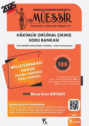 Müessir Adli-İdari Hakimlik Çıkmış Soru Bankası Milletlerarası Hukuk