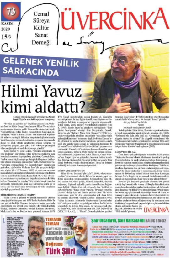Üvercinka Dergisi Sayı: 73 Kasım 2020