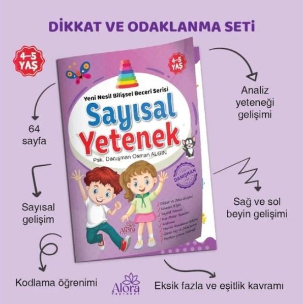 Sayısal Yetenek Matematik Bilişsel Beceri Serisi 4-5 Yaş