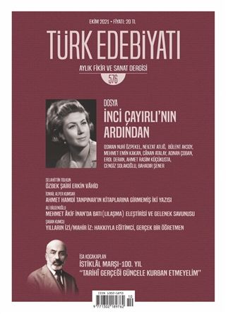 Türk Edebiyatı Dergisi Sayı: 576 Ekim 2021
