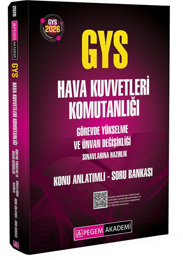 2024 Hava Kuvvetleri Komutanlığı Görevde Yükselme Sınavlarına Hazırlık Konu Anlatımlı Soru Bankası