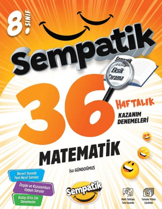 8. Sınıf Matematik 36 Haftalık Kazanım Denemeleri