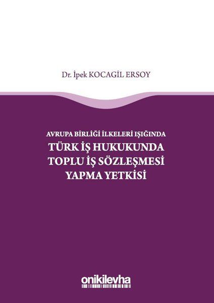 Avrupa Birliği İlkeleri Işığında Türk İş Hukukunda Toplu İş Sözleşmesi Yapma Yetkisi
