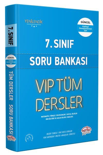 7. Sınıf VIP Tüm Dersler Soru Bankası Mavi Kitap