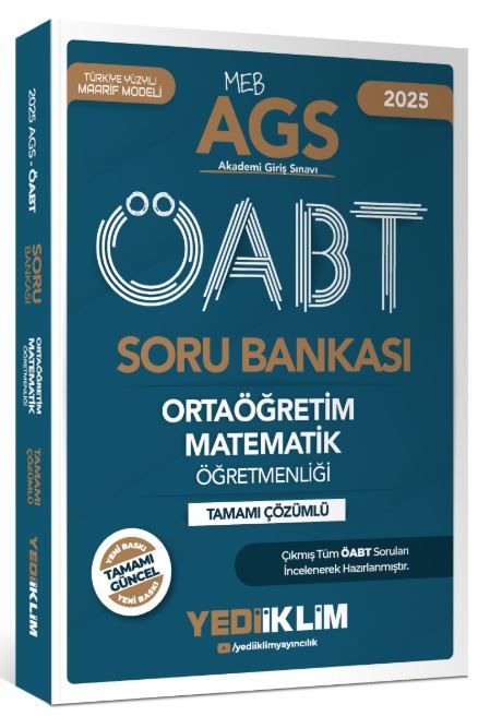 2025 MEB AGS ÖABT Ortaöğretim Matematik Öğretmenliği Tamamı Çözümlü Soru Bankası