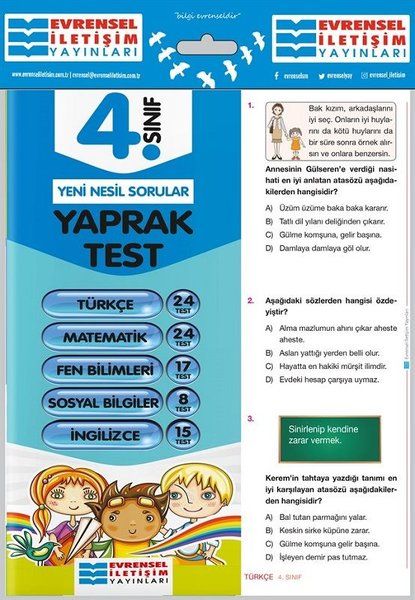 4. Sınıf Tüm Dersler Yaprak Test