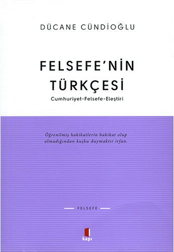 Felsefe’nin Türkçesi