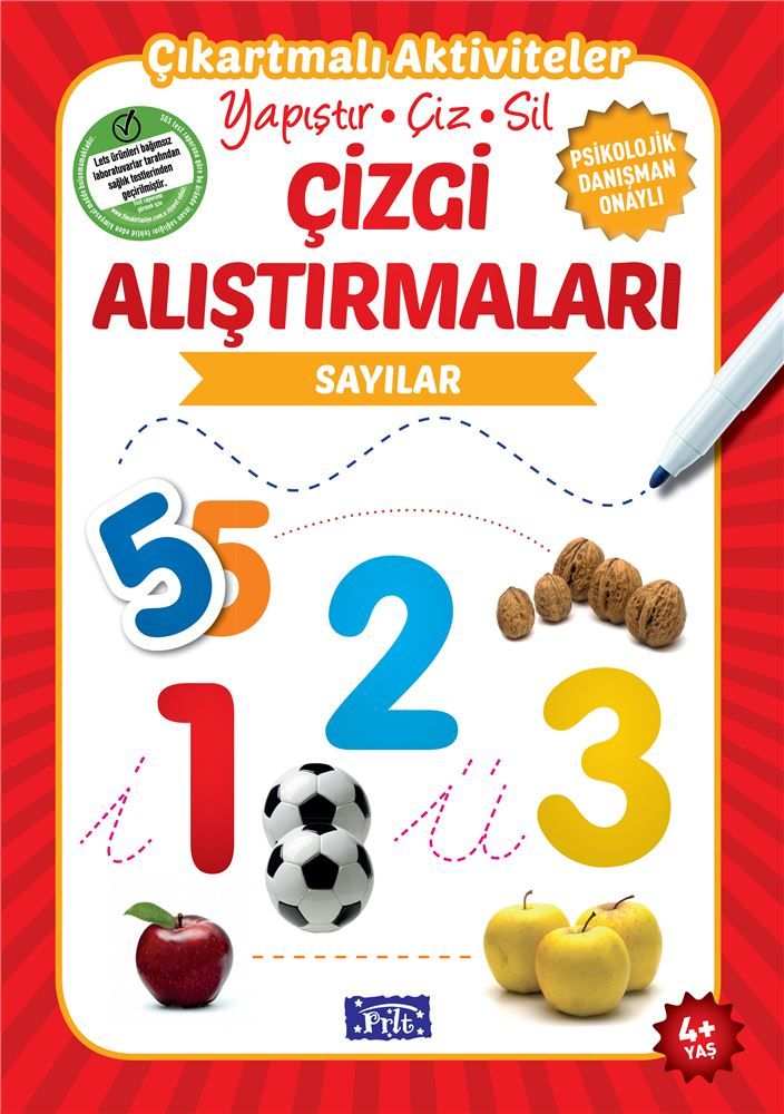 Çizgi Alıştırmaları - Sayılar (4 Yaş)