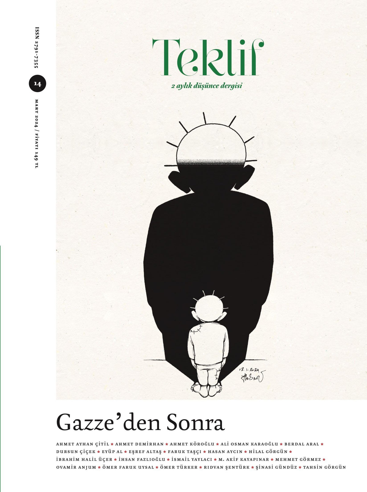 Teklif 2 Aylık Düşünce Dergisi Sayı: 14 Mart 2024