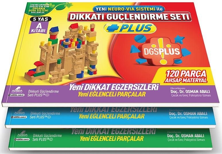 Dikkati Güçlendirme Seti Plus (3 Kitap Materyalsiz - 5 Yaş)