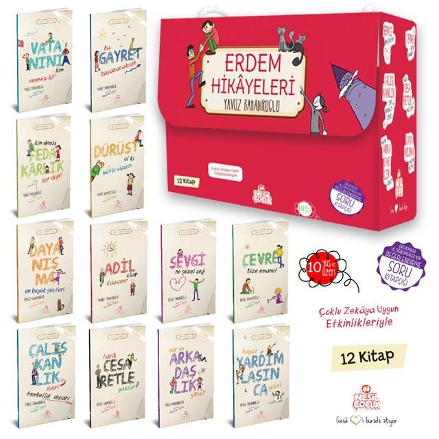 Erdem Hikayeleri - Dürüst Ol Ki Mutlu Olasın (12 Kitap Set)