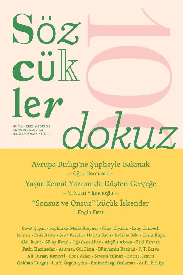 Sözcükler Dergisi 109. Sayı Mayıs - Haziran 2024
