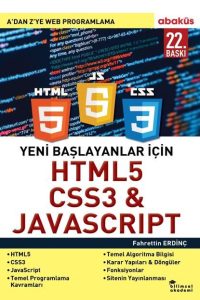 Yeni Başlayanlar İçin HTML5, CSS3 ve Javascript - Fahrettin Erdinç kitap kapağı